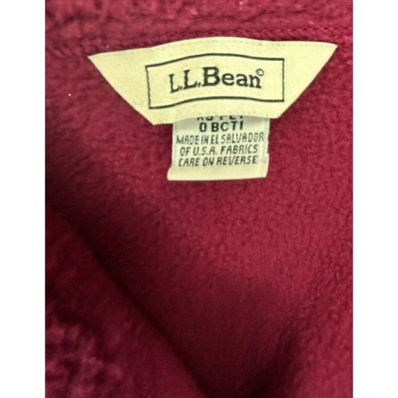 L.L Bean Womens Fleece Sleeveless Vest Regular Size XS Full Zip Maroon Red/Pink - Picture 7 of 11